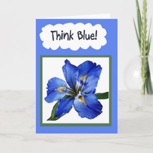 Think Blue Friendship Friend Thinking of You Card
