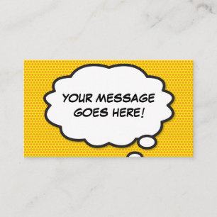 Think Bubble Fun Retro Comic Book Business Card