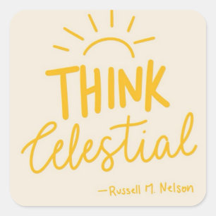 Think Celestial Square Sticker