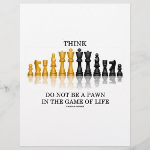 Think (Chess) Do Not Be A Pawn In The Game Of Life