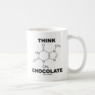 Think Chocolate (Theobromine Molecule Chemistry) Coffee Mug