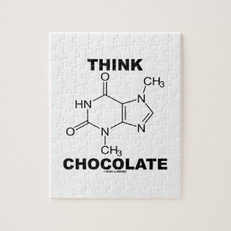Think Chocolate (Theobromine Molecule Chemistry) Jigsaw Puzzle