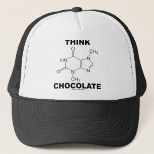 Think Chocolate (Theobromine Molecule Chemistry) Trucker Hat