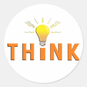 Think Classic Round Sticker