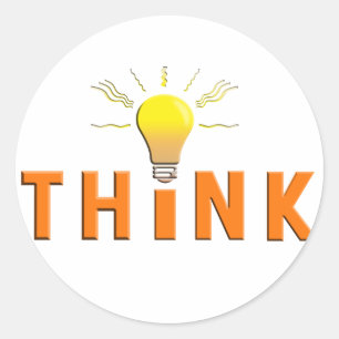 Think Classic Round Sticker