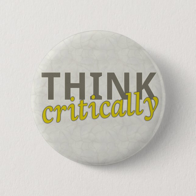 Think Critically Pin Back Buttons (Front)