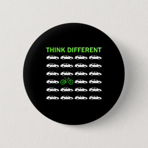 Think Different Biking Environmental Protection 6 Cm Round Badge