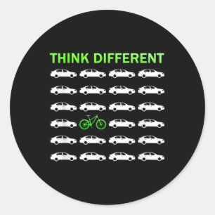 Think Different Biking Environmental Protection Classic Round Sticker