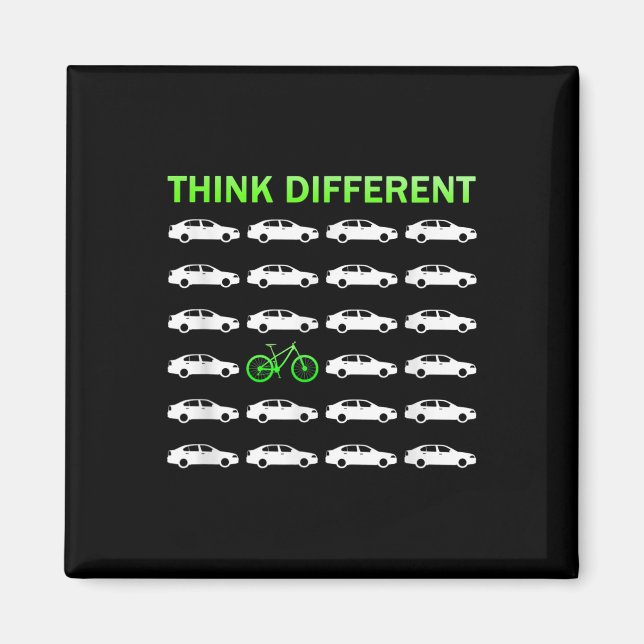 Think Different Biking Environmental Protection Magnet (Front)