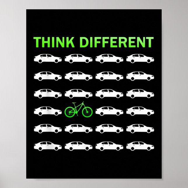 Think Different Biking Environmental Protection Poster (Front)