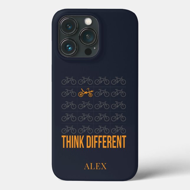Think Different Recumbent Biker Cycle Personalised Case-Mate iPhone Case (Back)