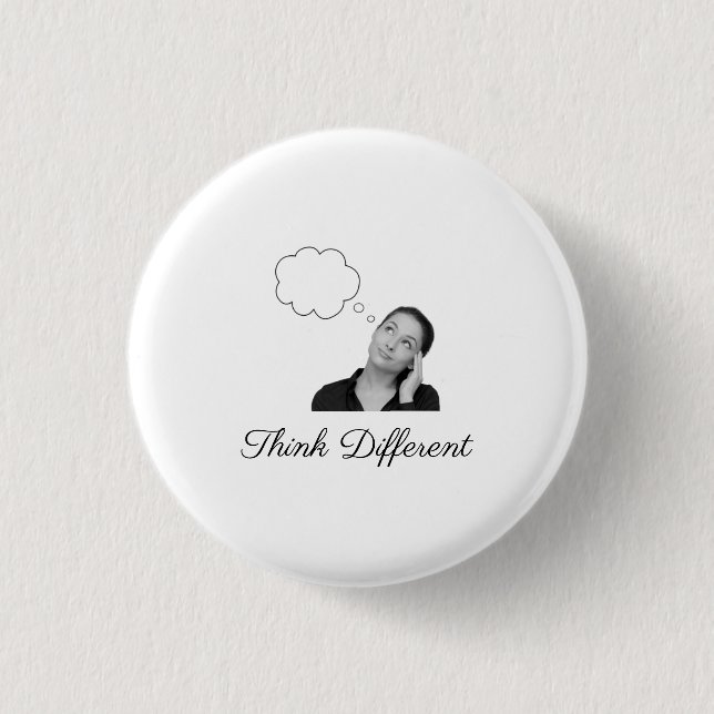 Think Different Slogan 3 Cm Round Badge (Front)