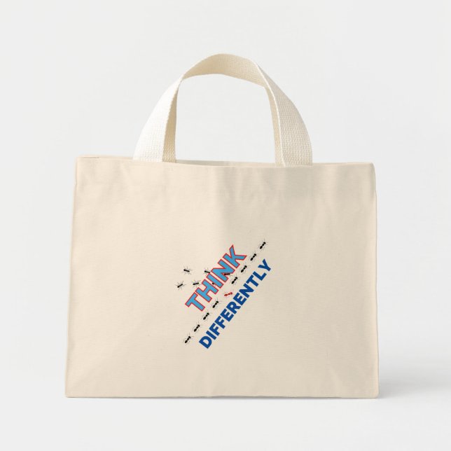 Think differently 6.w mini tote bag (Front)