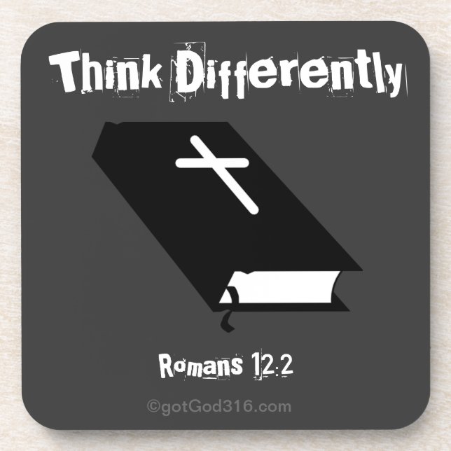 Think Differently gotGod316.com Bible Coaster (Front)