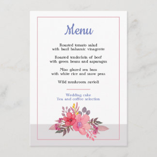 Think Dusty Pinks Menu