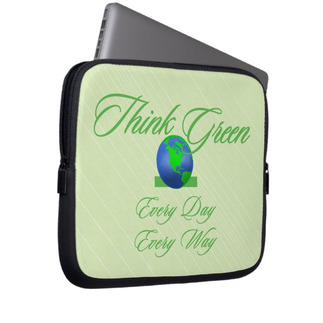 Think Green 2 Neoprene Laptop Sleeve 10 inch (Front Right)
