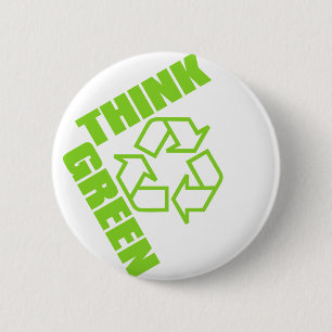 Think_Green 6 Cm Round Badge