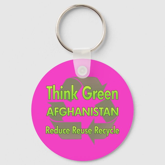 Think Green Afghanistan Key Ring (Front)