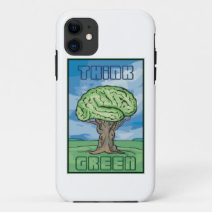 Think Green Brain iPhone 11 Case