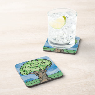 Think Green Brain Coaster