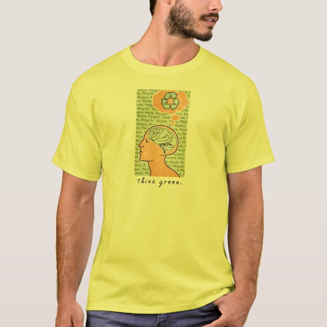 Think Green Brain Power T-Shirt (Front)
