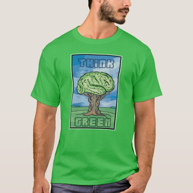Think Green Brain T-Shirt (Front)