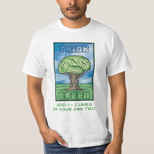 Think Green Brain T-Shirt (Front)