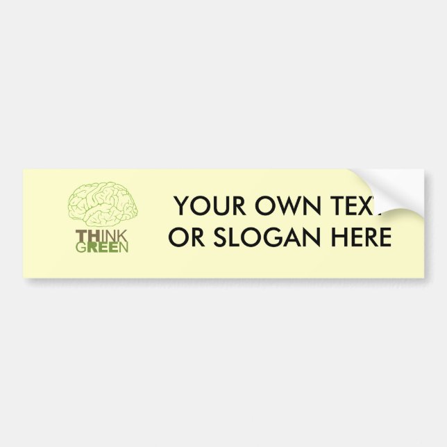 THINK GREEN - BUMPER STICKER (Front)