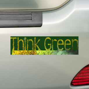 Think Green Bumper Sticker