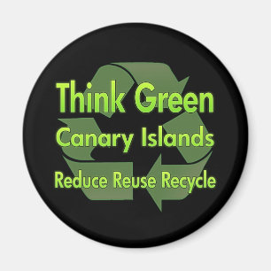 Think Green Canary Islands Magnet