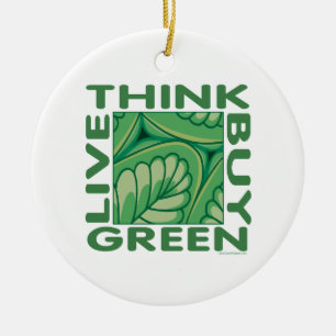 Think Green Ceramic Tree Decoration