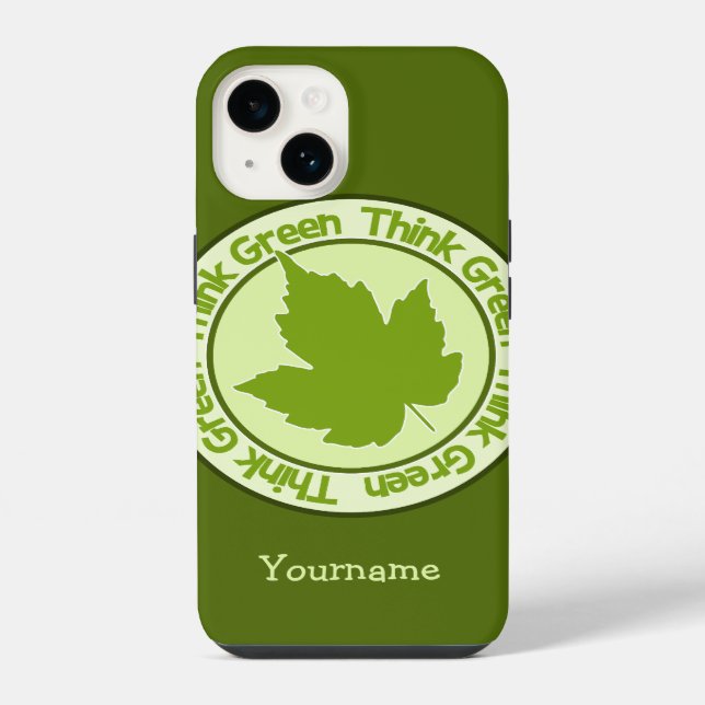 THINK GREEN custom phone cases (Back)