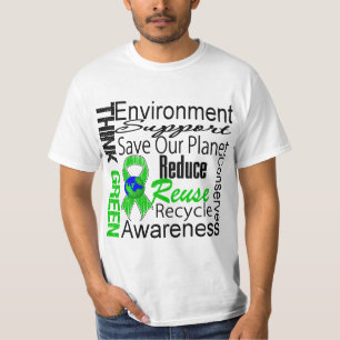 Think Green Environment Collage T-Shirt