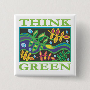 Think Green Environmental 15 Cm Square Badge