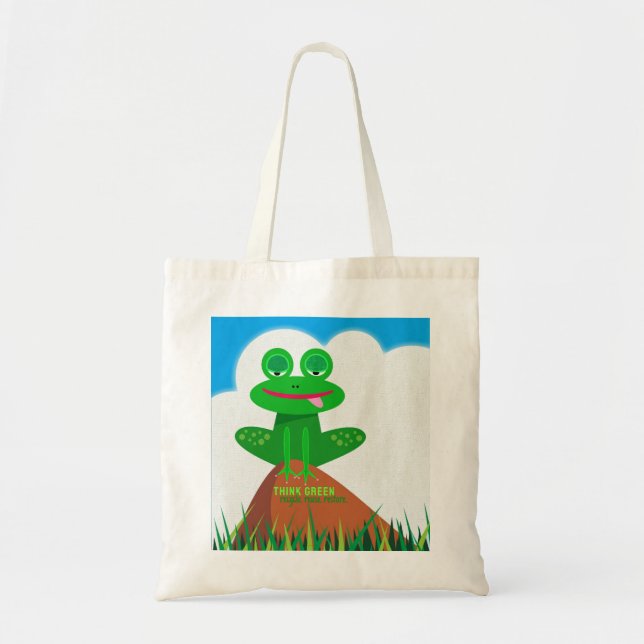 Think Green Froggy Tote Bag (Front)