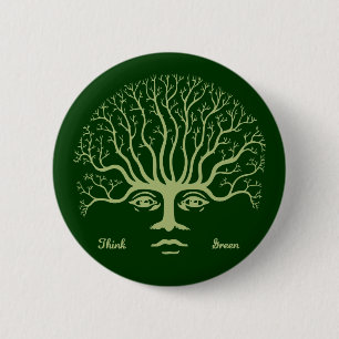 Think Green II 6 Cm Round Badge