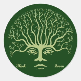 Think Green II Classic Round Sticker