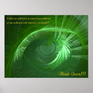 Think Green Inspirational Poster