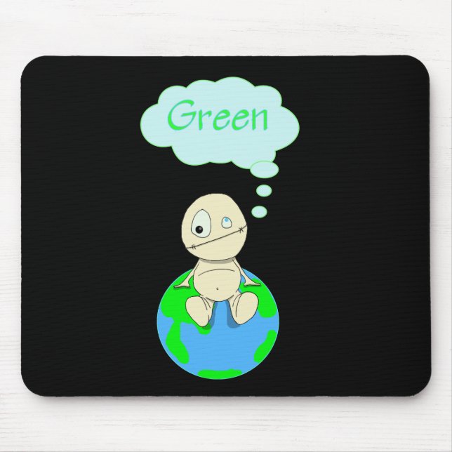 Think ... Green Mouse Mat (Front)