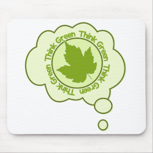 Think Green mousepad, customisable Mouse Mat