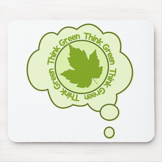 Think Green mousepad, customisable Mouse Mat (Front)
