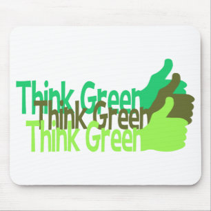 Think Green mousepad, customizable Mouse Mat