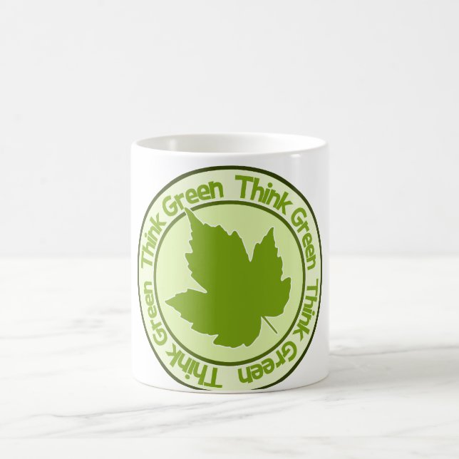 Think Green mug - choose style & colour (Center)