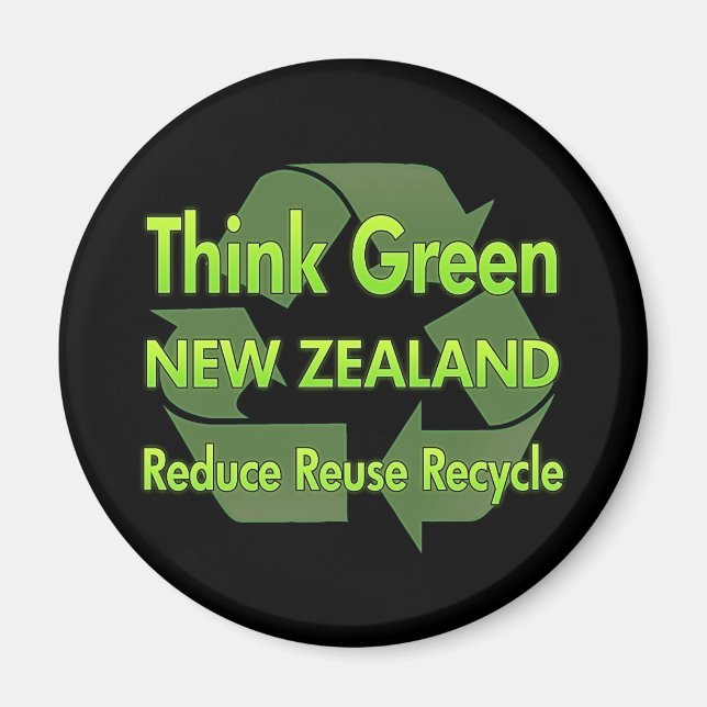 Think Green New Zealand Magnet (Front)