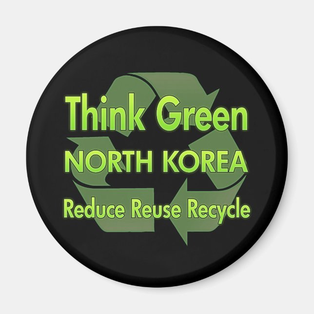 Think Green North Korea Magnet (Front)