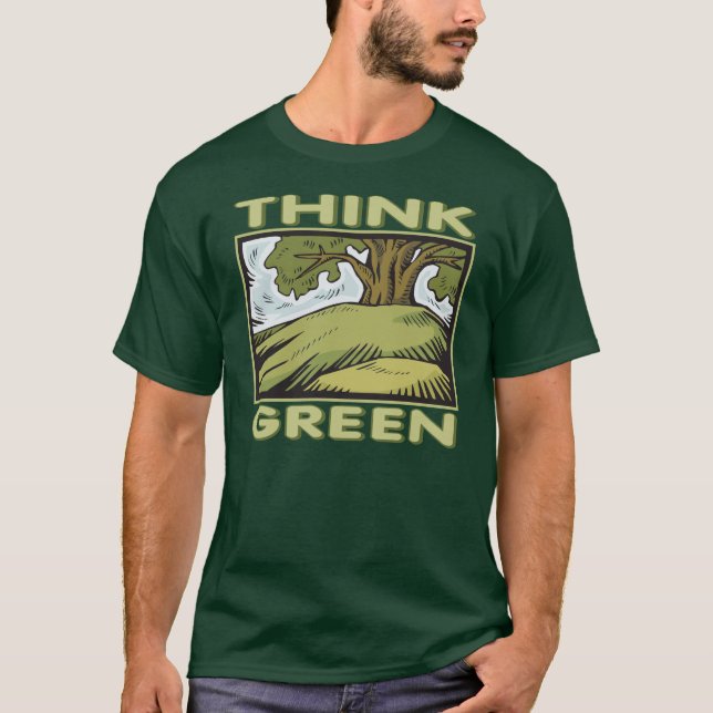 Think Green Oak Tree T-Shirt (Front)