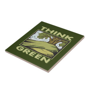 Think Green Oak Tree Tile