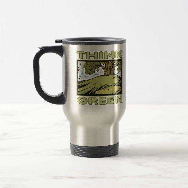 Think Green Oak Tree Travel Mug (Left)