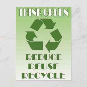 Think green postcard