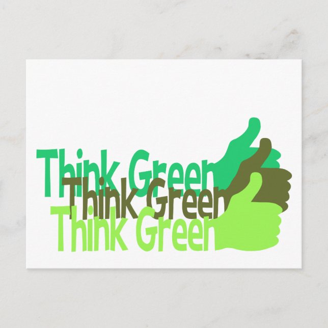 Think Green postcard - customise (Front)